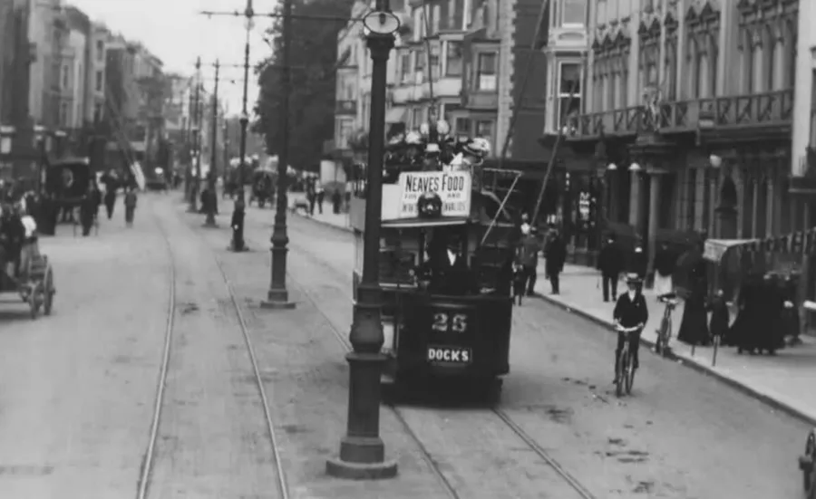 Still from ‘Tram Journey through Southampton’, 1900 (BFI) 